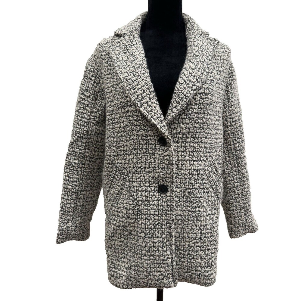 Abercrombie & Fitch Women’s Wool Blend Coat Boucle Short Peacoat Jacket XS Size